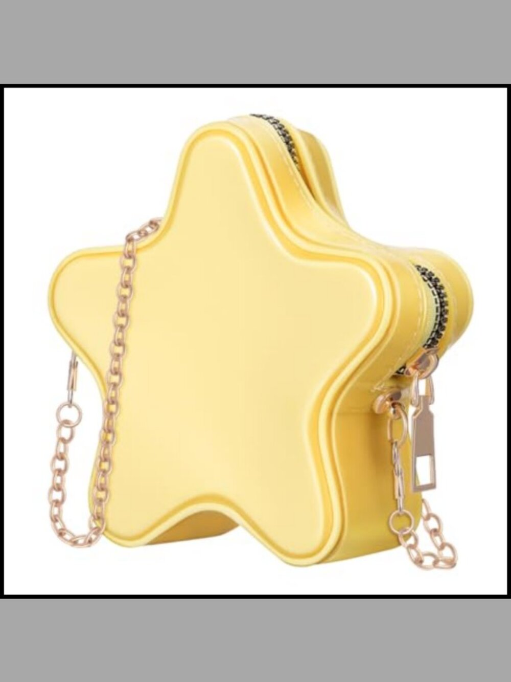 Star Shaped PVC Crossbody Shoulder Bag Chain Strap Small Purse